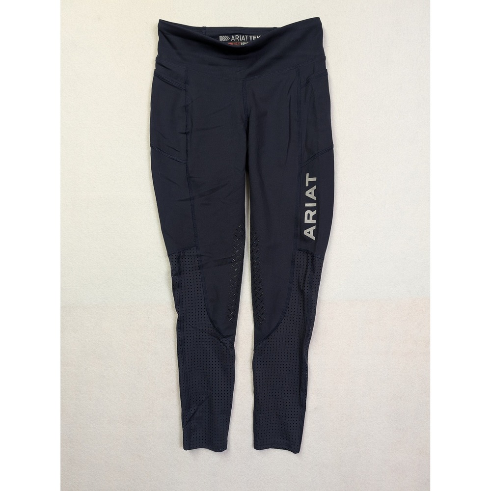 Ariat Youth Girls Riding Tights XL EOS Full Seat Heat Series Navy Blue